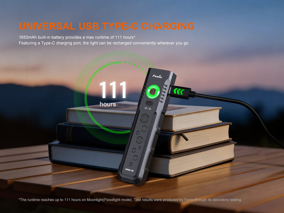 Fenix E08R UE Multi-Light EDC Flashlight With Red Light &amp; Green Laser