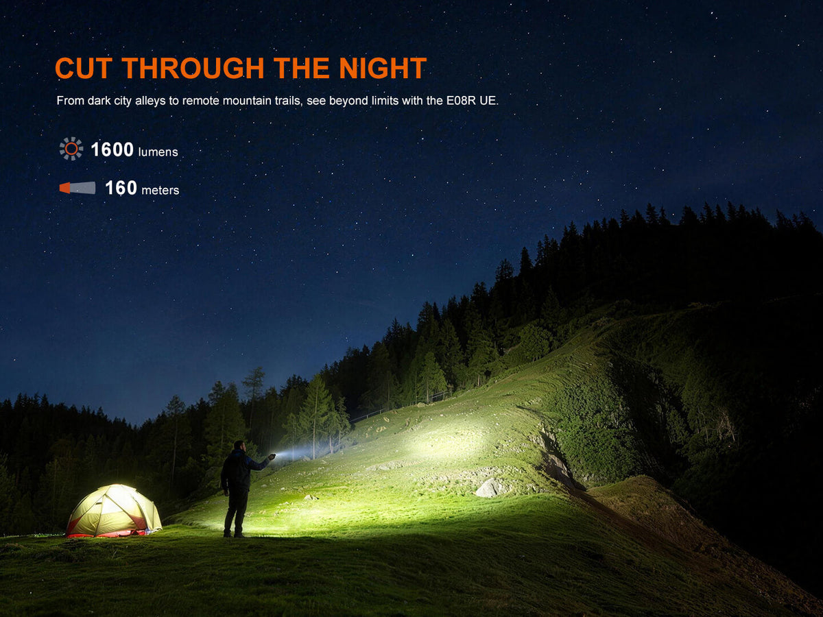 Fenix E08R UE Multi-Light EDC Flashlight With Red Light &amp; Green Laser
