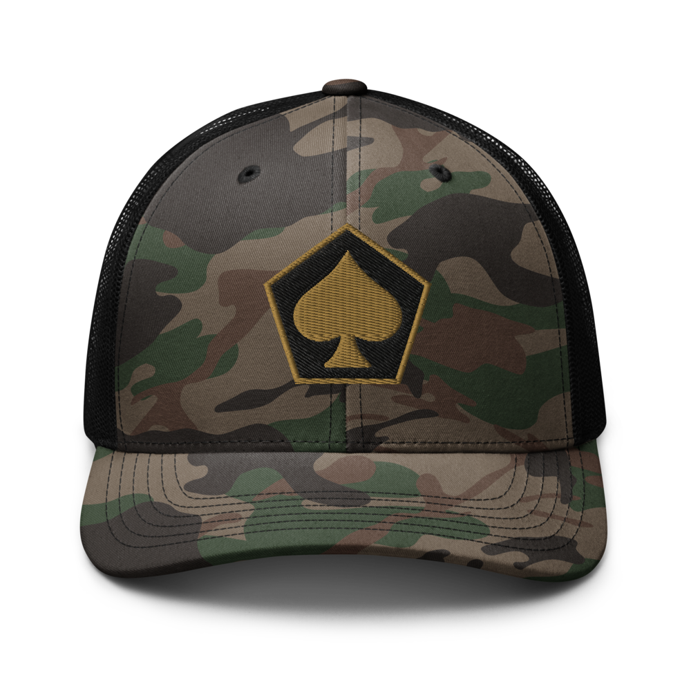 Camouflage trucker hat