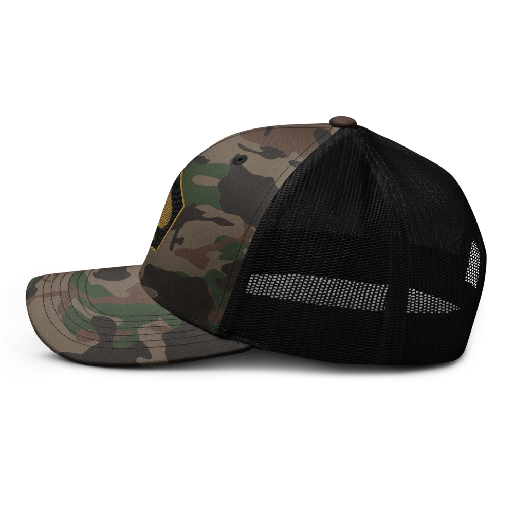 Camouflage trucker hat