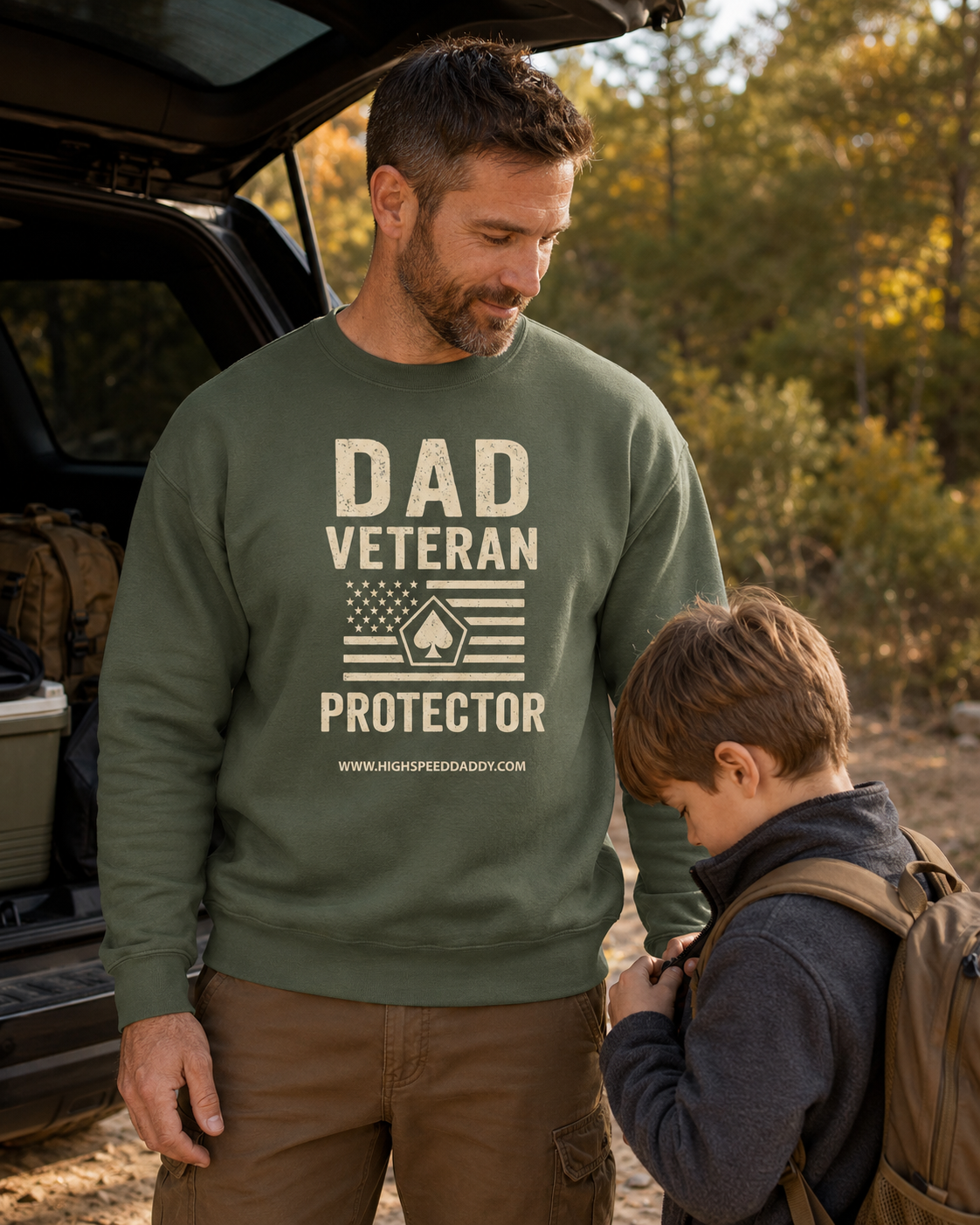 Dad Veteran Men's Premium Sweatshirt