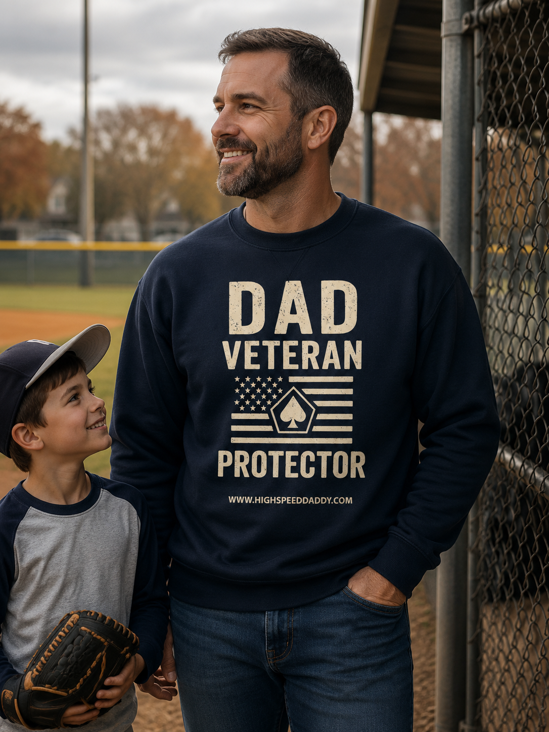 Dad Veteran Men's Premium Sweatshirt