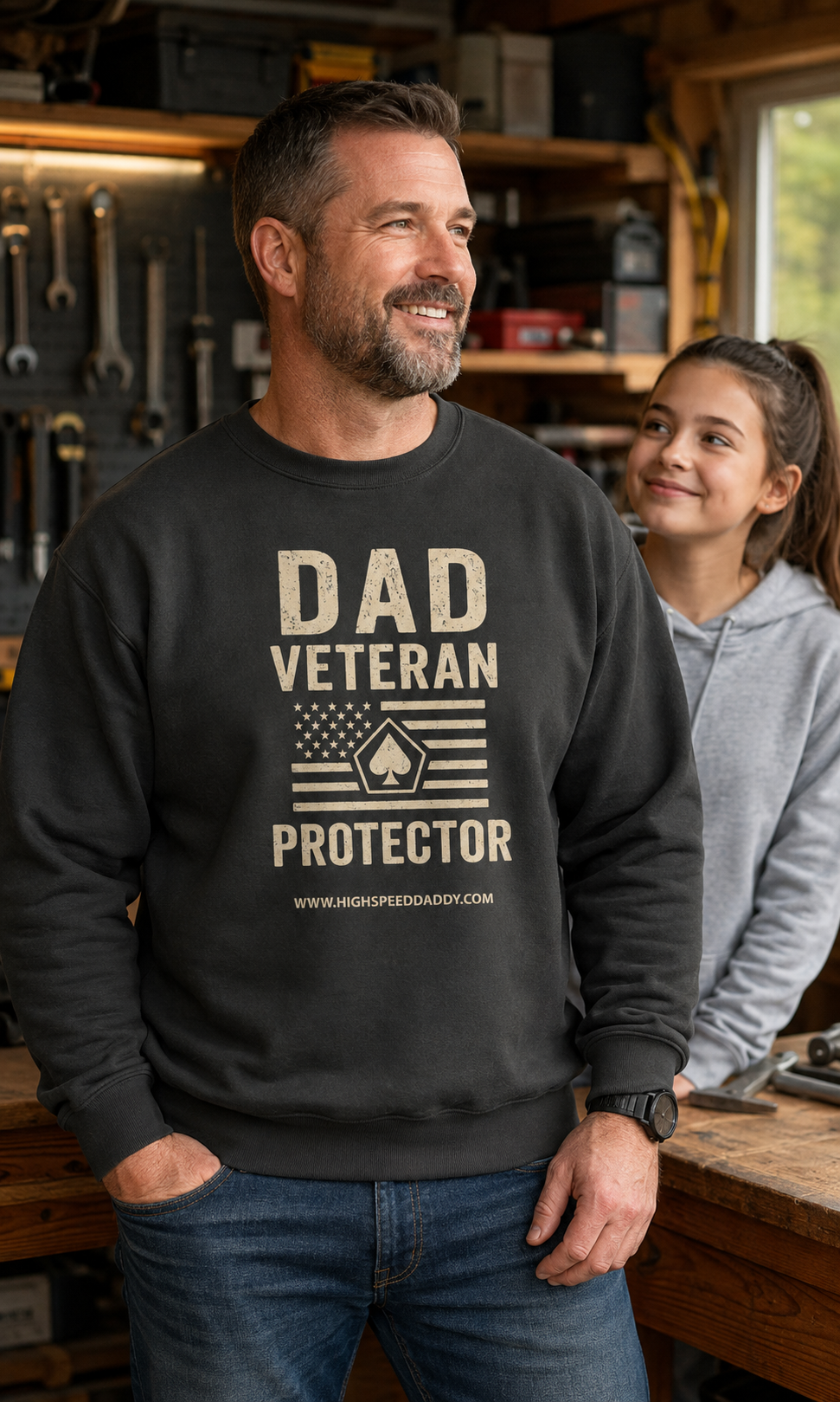 Dad Veteran Men's Premium Sweatshirt