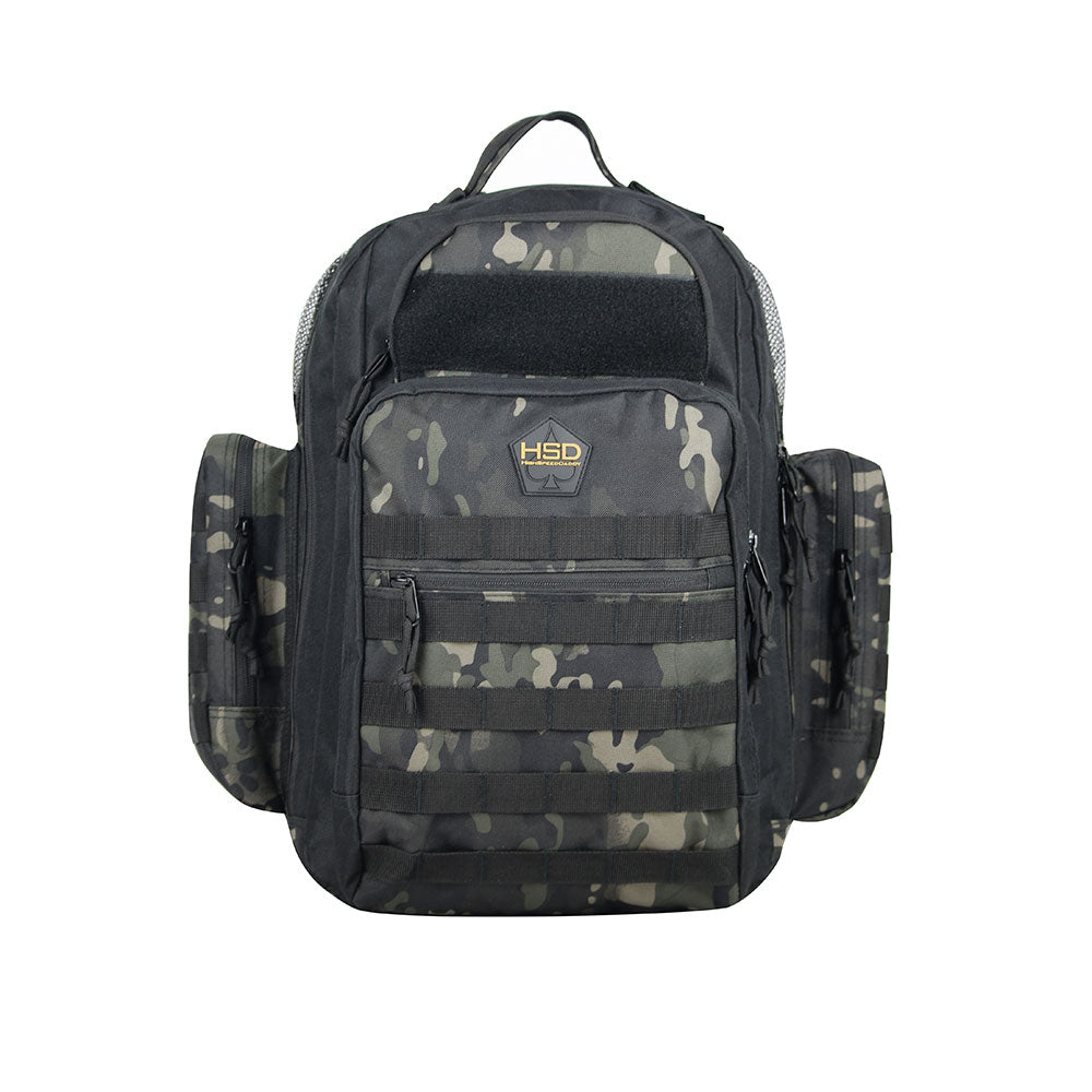 Black Camo Trim Diaper Bag Backpack