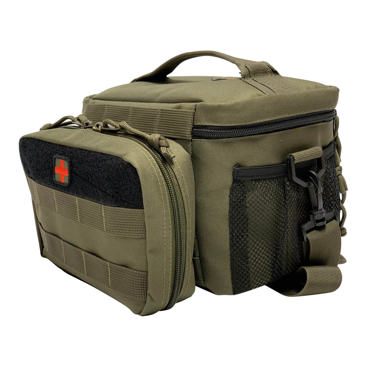 First Aid Kit Pouches - Ranger Green - Kit Attached to Lunch Bag